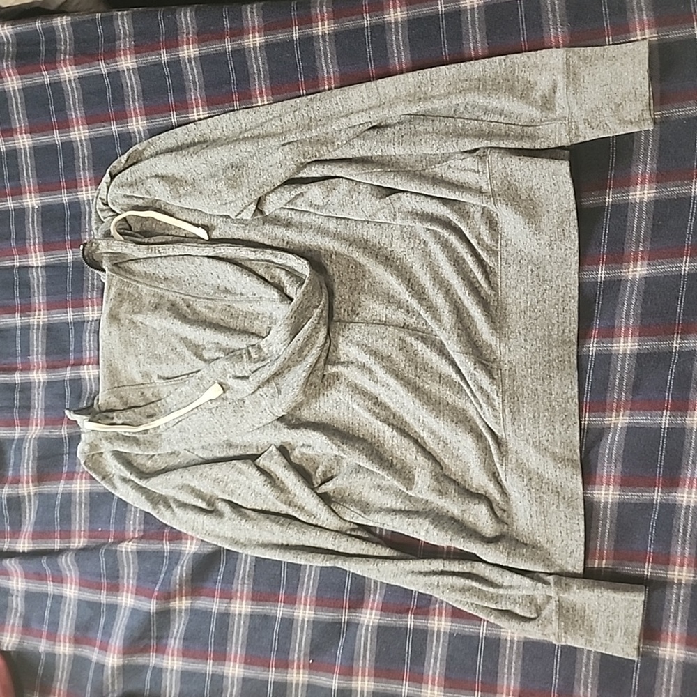 Gray women's Nike zip up hoodie - Picture 4 of 5